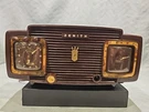 Vintage Mid Century Zenith Clock Radio T524R Dark Brown Powers On Works. Fixed Price $75.00.
