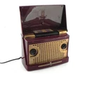 Zenith Model 4G800Z Zenette Tube Radio Maroon Circa 1948 Vintage. Fixed Price $45.00.