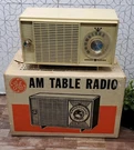 Vintage General Electric Am Table Radio Beige Model TT1175B With Original Box. Fixed Price $81.87.