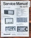 Panasonic RE-6278 Radio Service Manual *original*. Fixed Price $14.97.