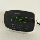 Sony ICF-C111 Dream Machine Alarm Clock Radio White Green Led Am/fm. Fixed Price $18.98.