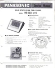 Panasonic Service Manual For RE-6231 Am-fm Tab Radio. Fixed Price $22.99.