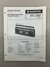 Sanyo WC2000 Original Service Manual Free Shipping. Fixed Price $12.00.