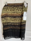 Your Best Look Swim Sarong Brown Pattern Squiggles Cover Up Beach Wrap New. Fixed Price $7.99.
