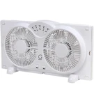 Twin Window Fan With 9 In. Blades Adjustable Thermostat And Max Cool Technology. Fixed Price $58.99.