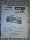 Sanyo M-W220 MW220 Service Manual Original Repair Book Stereo Boombox Radio. Fixed Price $25.00.