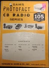 Sams Photofact Radio Series Volume CB-105 December 1976 Service Manual. Fixed Price $7.00.
