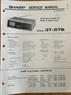 Sharp 3T-57B Solid State Portable Tv Radio Clock Original Service Repair Manual. Fixed Price $24.94.