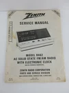 Zenith RA104 R462 Fm Am Clock Radio Service Manual. Fixed Price $12.45.