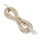 15FT Vintage Twisted Lamp Cord With Plug, Ul Listed 18/2 Cloth Covered Electr.... Fixed Price $22.81.
