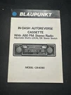 1976-1978 Porsche Blaupunkt CR-4090 Stereo Radio Owners Manual. Fixed Price $99.98.