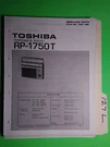 Toshiba RP-1750T Service Manual Original Repair Book Portable Radio. Fixed Price $35.00.