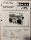 Feb/ 81 Sanyo M9921K Portable Stereo Radio Cassette Recorder Service Manual. Fixed Price $20.00.