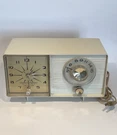 Vintage 1960'S C-403H (white) 5-TUBE Clock Radio Am And Works. Fixed Price $29.99.