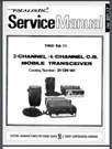 Realistic Cb Radio TRC-11 Service Manual 14 Pages Comb Bound Gloss Cover. Fixed Price $9.95.