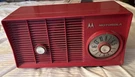 Crimson Red Mid Century 1957 Motorola Model ST11R Vacuum Tube Radio.... Fixed Price $275.00.