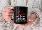 Late Night Show Fan Art Coffee Mug - Comedy Tv Tribute Black Ceramic Tea Cup. Fixed Price $19.99.