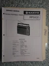 Sanyo Rp 5800 Service Manual Original Repair Book Am/fm Radio Portable. Fixed Price $19.99.
