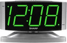 Sharp Digital Alarm Clock With Easy To Read Large Numbers And Swivel Base Silver. Fixed Price $20.98.