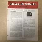 Original Service Manual For The Philco 49-500-1 49-506 Radio 1948 Repair. Fixed Price $9.98.