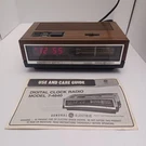 Vintage General Electric 7-4640D Digital Am/fm Alarm Clock Radio Works W/book. Fixed Price $39.99.