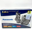 Panasonic Digital Cordless Phone Answering System New KX-TG5633B Handsets 5.8. Fixed Price $87.95.