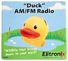 Vintage Elitronix Yellow Duck Am Fm Radio Box Model AD-356. Fixed Price $9.95.