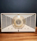 1955 Emerson 812B Atomic Jetsons Bakelite Ivory Tube Am Radio Tested Works !!. Fixed Price $240.00.