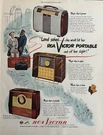 1949 Rca Victor Radio Portable 8BX6 9BX56 Tops Quality Vintage Print. Fixed Price $16.64.