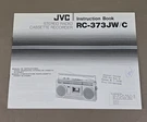 Jvc Stereo Radio Cassette Recorder RC-373JW/C Service Manual D-3126. Fixed Price $54.95.