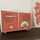 Vintage Philco Twin Speaker Coral Tube Radio H836-124 *as Is*. Fixed Price $79.00.