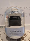Vintage Radioshack Am/fm Pocket With Wrist Strap 12-467 New Package. Fixed Price $32.00.