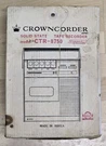 Crown CTR-8750 Solid State Vintage Tape Recorder Rare Nib Made Korea. Fixed Price $64.99.