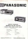 Panasonic Service Manual For RC-155 RC-175 Clock Radio. Fixed Price $22.99.
