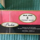 Peerless Solid State Model 855 Transistor Radio In Box Vtg 1966. Fixed Price $25.00.