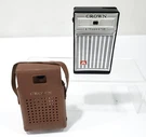 Vintage 1950S Crown Transistor Radio TR333 Works W/pigskin Case Flaws Black. Fixed Price $20.00.