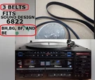 3 Pcs (belt Kit) Fits Sound Design 6822 Bh Bg Bf Dual Cassette Record Player. Fixed Price $16.85.