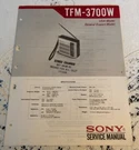 Sony TFM-3700W Portable Radio Original Service Manual Schematic M147X. Fixed Price $14.79.