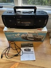 Sharp WQ-T238(BK) Boombox Twin Cassette Stereo Radio Am/fm Tested Works. Fixed Price $150.00.