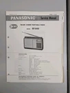 Panasonic RF-649 Fm/am Tuban Portable Radio Service Manual D-5832. Fixed Price $54.95.