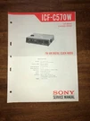 Sony ICF-C570W Fm-am Clock Radio Original Service Manual Schematic L087. Fixed Price $27.95.