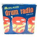 Vintage 1973 Midland Drum Radio Model 91-048 Am Tested W/ Box & Manual Orig. Fixed Price $79.95.