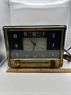 Sylvania Clock Radio 543M Gold Tube Works Retro Glass Face Antique. Fixed Price $50.00.