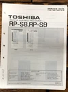 Toshiba RP-S8 RP-S9 Radio / Stereo Service Manual *original*. Fixed Price $14.97.
