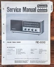 Panasonic RE-6515 Radio Service Manual *original*. Fixed Price $14.97.