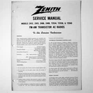 Zenith Models Z412 Z415 Z466 Z468 T2534 Transistor Radio Service Manual 1968. Fixed Price $9.95.
