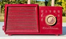 Montgomery Wards Airline Model 1621M Vintage Maroon Red Bakelite Tube Radio 1955. Fixed Price $79.99.