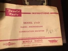 Antique (C1947) Bendix Radio Phonograph Console 0676D. Fixed Price $93.00.