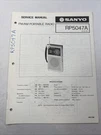 Vintage Sanyo Service Manual Model Number Rp 5047A. Fixed Price $10.00.