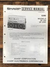 Sharp GF-515C Radio Cassette Service Manual *original*. Fixed Price $29.97.